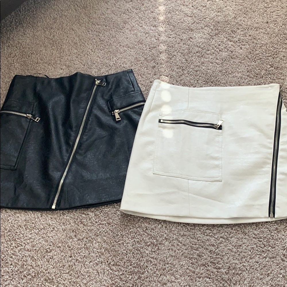 Dolls Kill vegan leather skirts